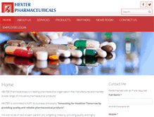 Tablet Screenshot of hexterpharma.com